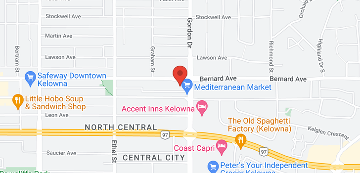 map of #207 1075 Bernard Avenue